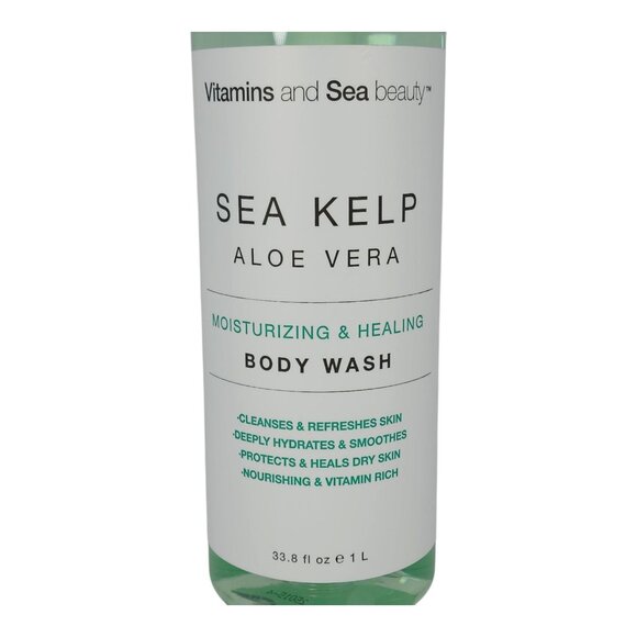 Vitamins And Sea Beauty Sea Kelp Aloe Vera Body Wash Moisturizing Healing 33.8oz - Picture 2 of 6